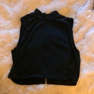 Forever 21 Zip Up crop top